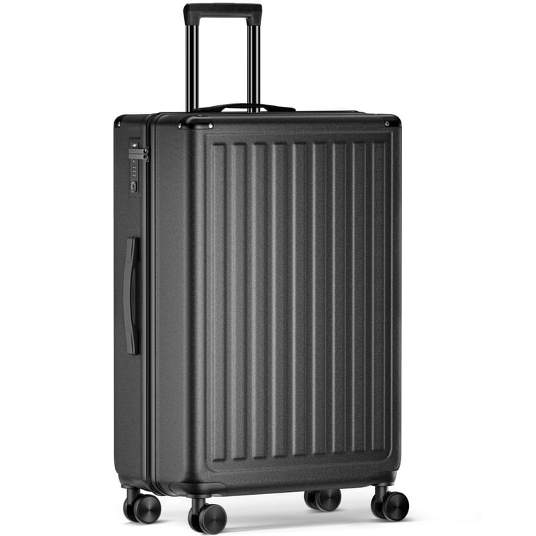 28 Inch Travel Luggage with Wheels ABS PC Hardside Lightweight Suitcase Carry on Suitcase with TSA Lock Black Walmart