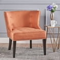 thumbnail image 1 of 28"L Accent Chair with Nailhead Trim,Modern Comfy Upholstered Reading Chairs for Bedroom,Living Room,Orange, 1 of 9