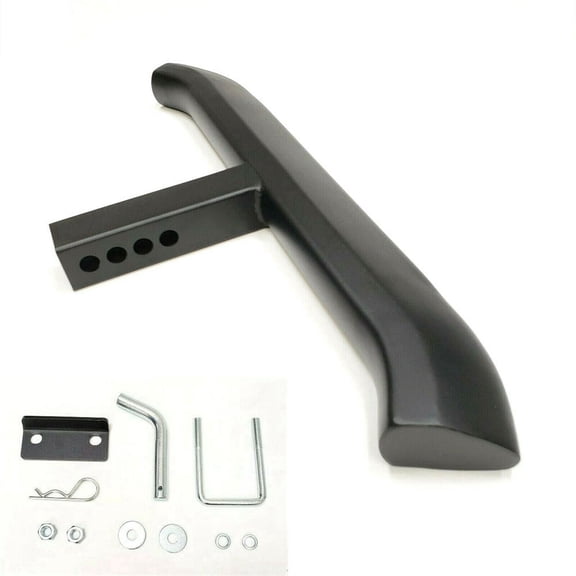28" L Towing Hitch Step Bar 2" Receiver Black Slant Universal Truck Trailer Rear Bumper Guard for Pickup, SUV, Truck