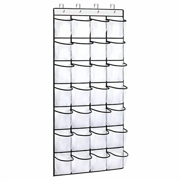 28 Large Pocket Over the Door Shoe Organzier,Hanging Shoe Rack for Door Large Capacity Shoe Organizer Holder with 4 Metal Hooks.