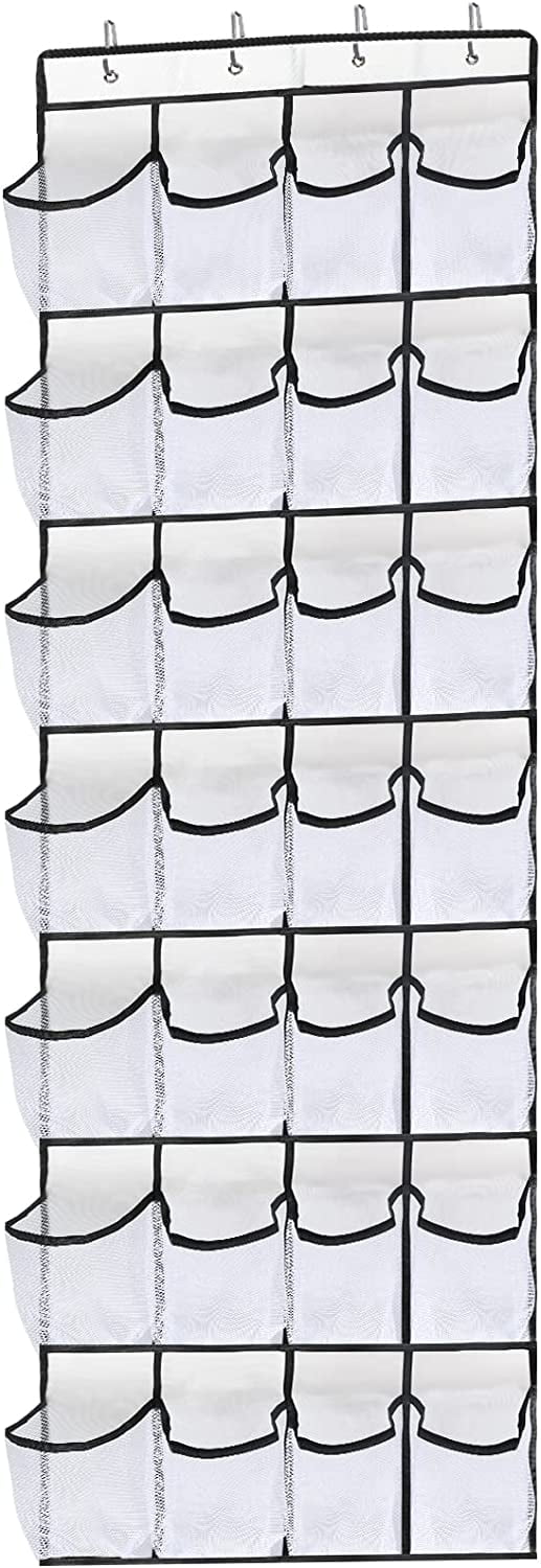 28 Large Pockets Over The Door Shoe Rack Hanging Shoe Organizer for ...