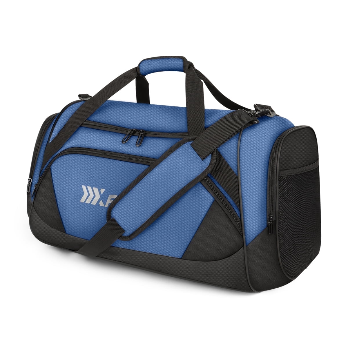 28" Travel Duffle Bag with Shoe Compartment, 75L Large Overnight Bag for Gym Sport Travel,Blue - LX238