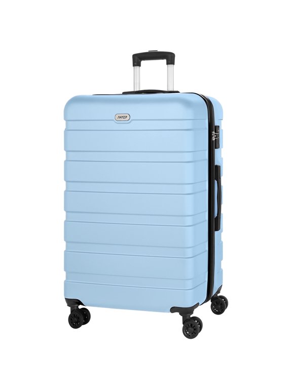 Luggage PC ABS Lightweight Suitcase with Wheels TSA Lock Hardshell Checked-Large Luggage 28 inch LightBlue
