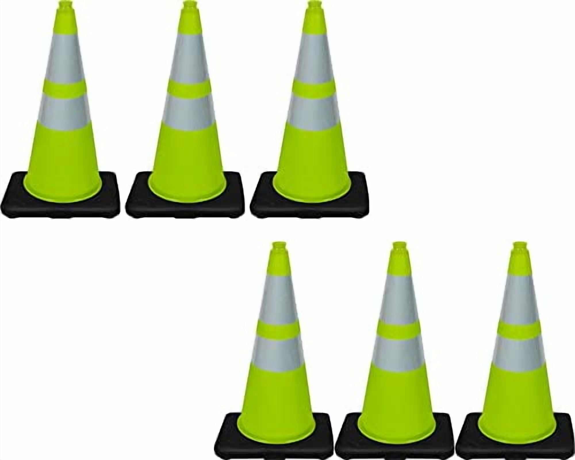 RoadHero (4 Pack) Traffic Safety Cones 18 Inch With Black Weighted Base, Plastic PVC Cone, Orange Cones With Reflective Collar, Cones For Parking Lot, Construction Events, Road Safety - View #4