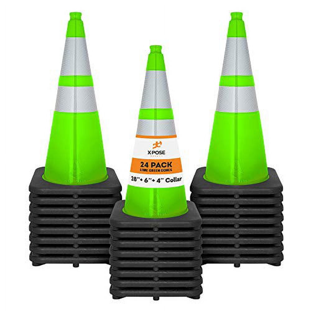 Traffic Cones  Green & Orange Road Safety Cones