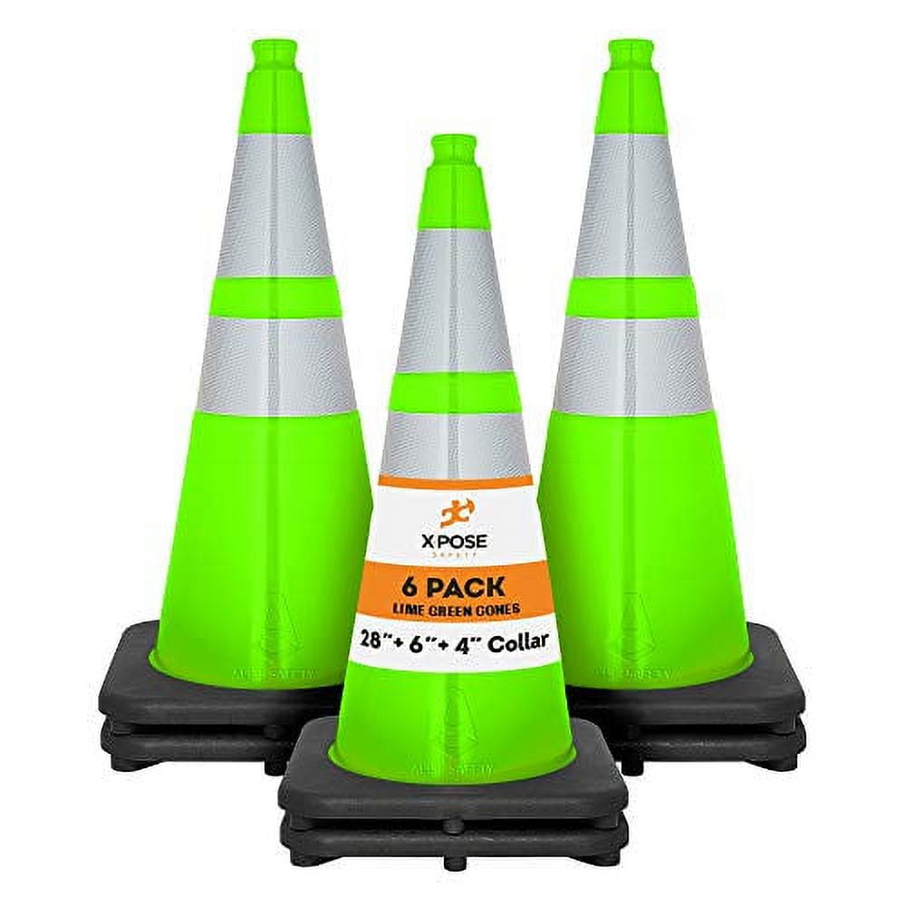 Colored Traffic Cones - Sets of 6 in 3 sizes