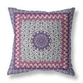 thumbnail image 1 of 28â€ Magenta Indigo Holy Floral Indoor Outdoor Throw Pillow, 1 of 4