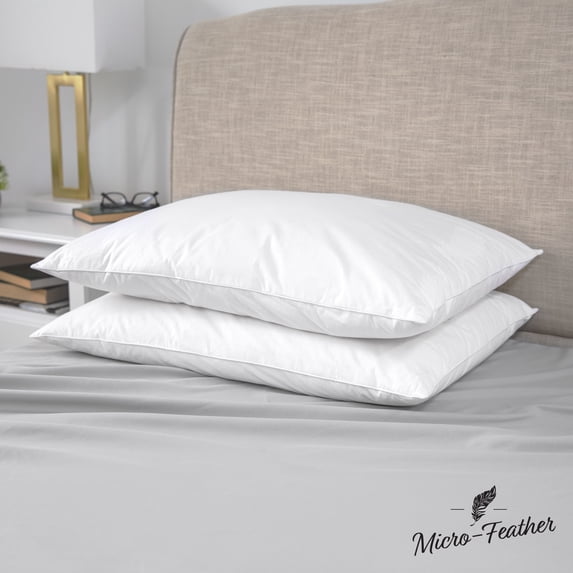 28" Micro Feather Bed Pillows Standard Size Pack of 2