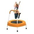 thumbnail image 1 of 28" Mini Trampoline for Kids with Handle, Toddler Trampoline, Exercise Rebounder with Foam Handle, Indoor Trampoline, Kids Mini Trampoline, Small Rebounder Trampoline for Indoor and Outdoor Use, 1 of 8