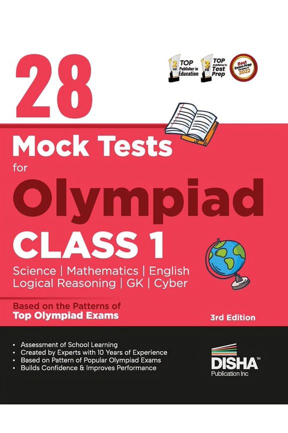 28 Mock Test Series for Olympiads Class 1 Science, Mathematics, English, Logical Reasoning, GK & Cyber 3rd Edition, (Paperback)