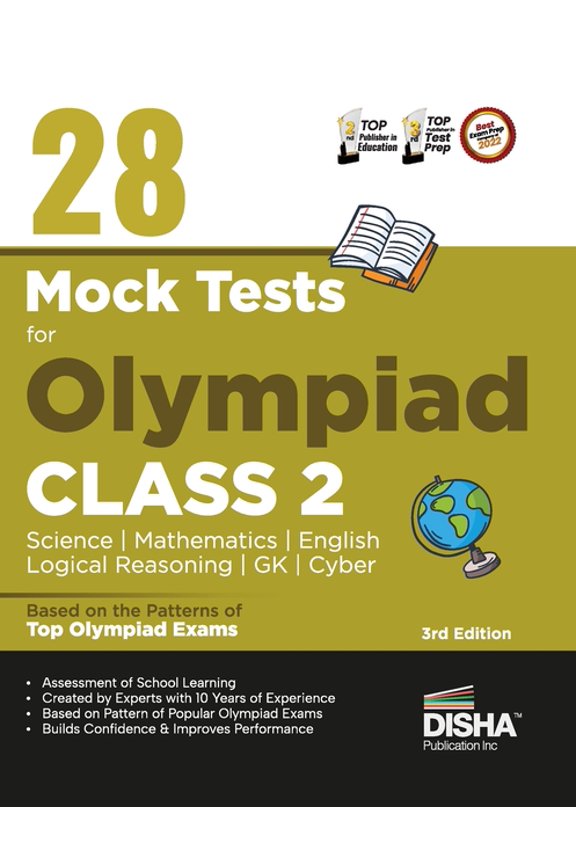 28 Mock Test Series for Olympiads Class 2 Science, Mathematics, English, Logical Reasoning, GK & Cyber 3rd Edition, (Paperback)
