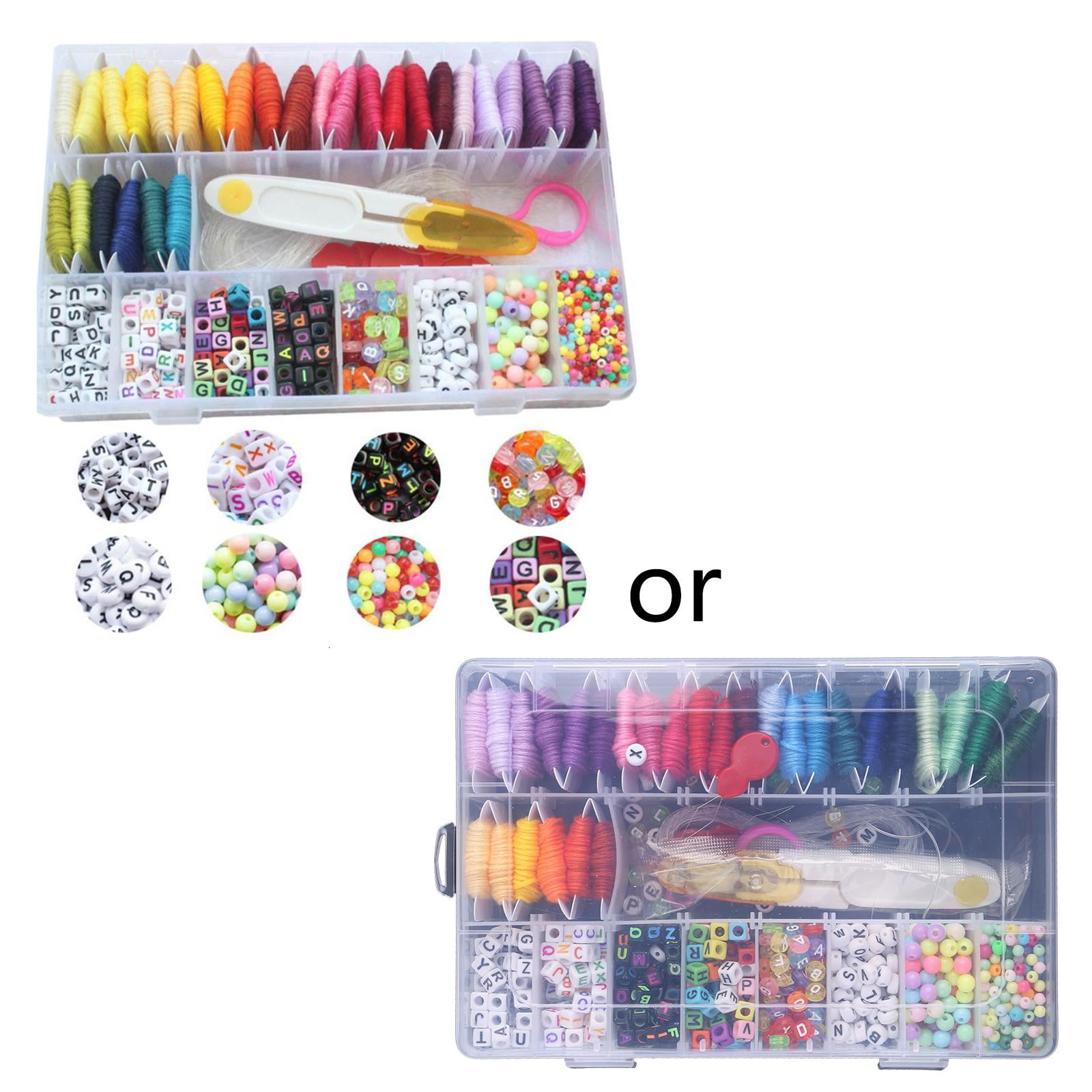 28 Multicolor Embroidery Floss String Bracelet Making Beads for Friendship Jewelry