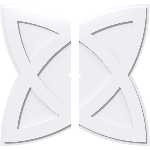 28"OD x 1"ID x 10 1/2"C x 1"P Cosmo Architectural Grade PVC Contemporary Ceiling Medallion, Two Piece