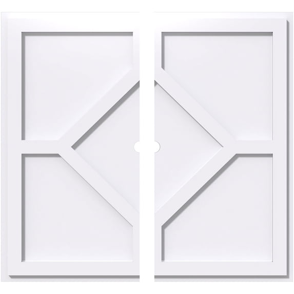 28"OD x 1"ID x 9 3/4"C x 1"P Embry Architectural Grade PVC Contemporary Ceiling Medallion, Two Piece