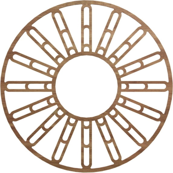 28"OD x 10 1/8"ID x 1/4"T Hale Wood Fretwork Pierced Ceiling Medallion, Walnut
