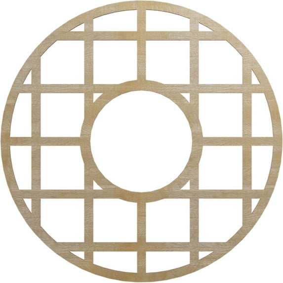 28"OD x 10 1/8"ID x 1/4"T O'Neal Wood Fretwork Pierced Ceiling Medallion, Birch
