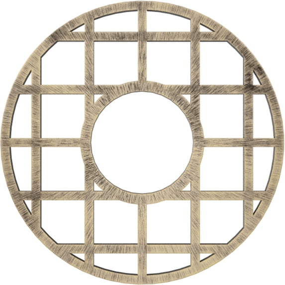 28"OD x 10 1/8"ID x 3/4"P O'Neal Architectural Grade PVC Pierced Ceiling Medallion, Antiqued Pale Gold