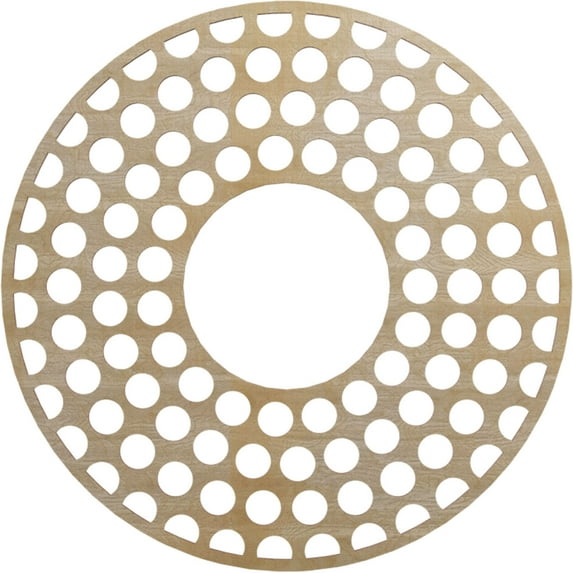 28"OD x 10 1/8"ID x 3/8"T Fink Wood Fretwork Pierced Ceiling Medallion, Hickory