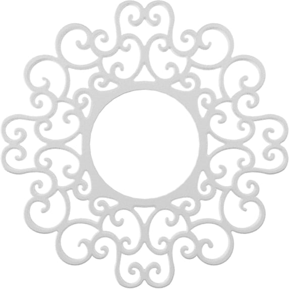 28"OD x 10 3/4"ID x 3/4"P Reims Architectural Grade PVC Pierced Ceiling Medallion