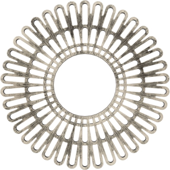 28"OD x 10 3/8"ID x 3/4"P Cornelius Architectural Grade PVC Pierced Ceiling Medallion, Antiqued Warm Silver