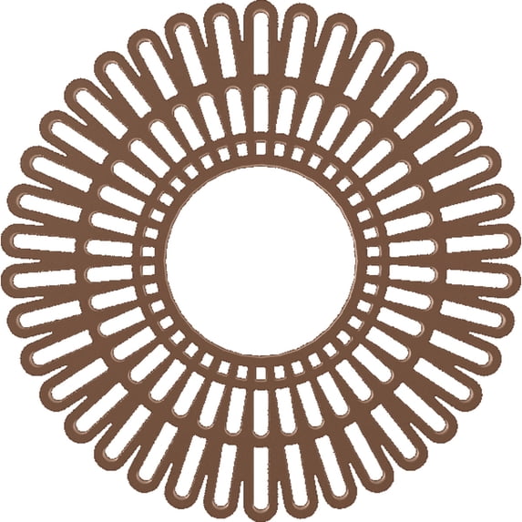 28"OD x 10 3/8"ID x 3/4"P Cornelius Architectural Grade PVC Pierced Ceiling Medallion, Copper