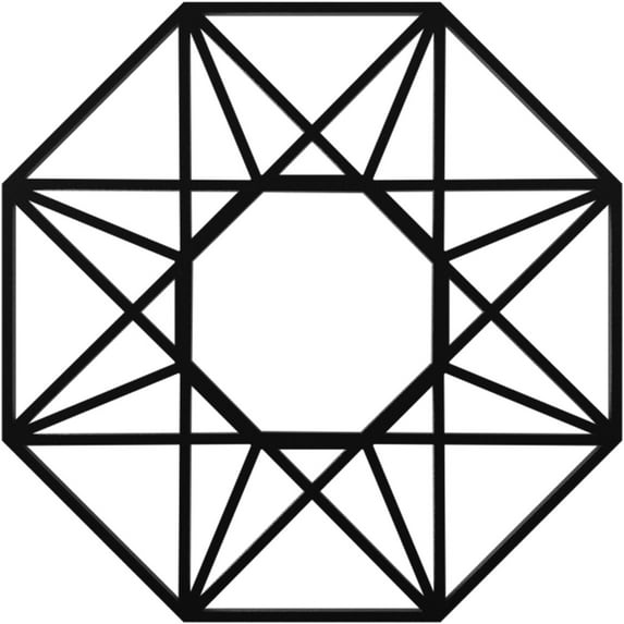 28"OD x 10 7/8"ID x 3/4"P Guardian Architectural Grade PVC Pierced Ceiling Medallion, Black