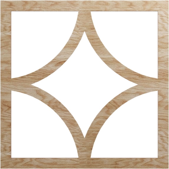 28"OD x 17 7/8"ID x 1/4"T Statesman Wood Fretwork Pierced Ceiling Medallion, Red Oak