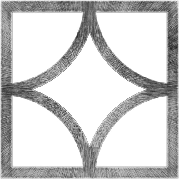 28"OD x 17 7/8"ID x 3/4"P Statesman Architectural Grade PVC Pierced Ceiling Medallion, Antiqued Silver