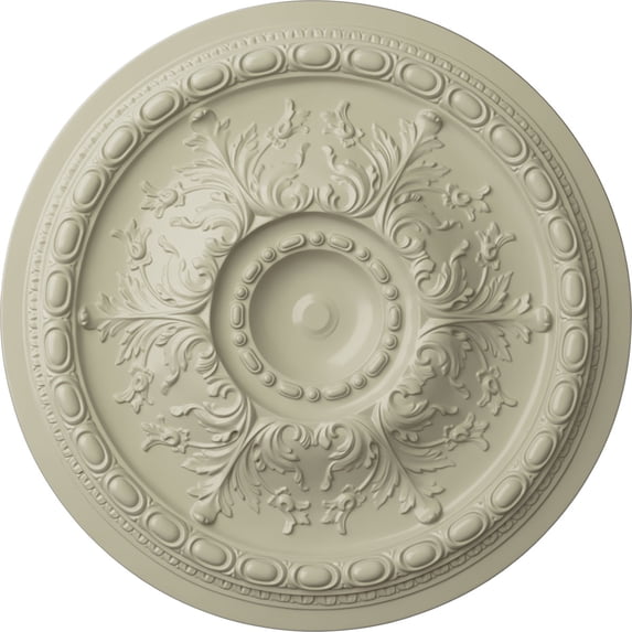 28"OD x 2 3/4"P Stockport Ceiling Medallion (Fits Canopies up to 6 1/4"), Hand-Painted Clear Yellow