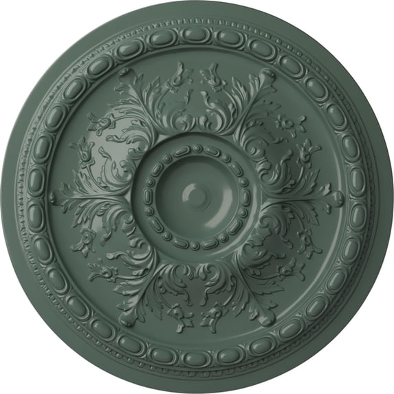 28"OD x 2 3/4"P Stockport Ceiling Medallion (Fits Canopies up to 6 1/4"), Hand-Painted Cloud Burst