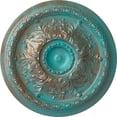 thumbnail image 1 of 28"OD x 2 3/4"P Stockport Ceiling Medallion (Fits Canopies up to 6 1/4"), Hand-Painted Copper Green Patina, 1 of 6