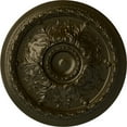 thumbnail image 1 of 28"OD x 2 3/4"P Stockport Ceiling Medallion (Fits Canopies up to 6 1/4"), Hand-Painted Green Gold, 1 of 6