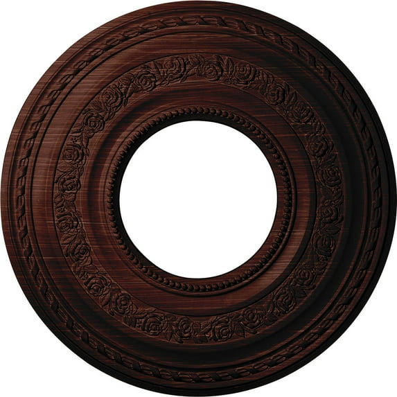 28"OD x 2 3/4"P Stockport Ceiling Medallion (Fits Canopies up to 6 1/4"), Hand-Painted Red Mahogany