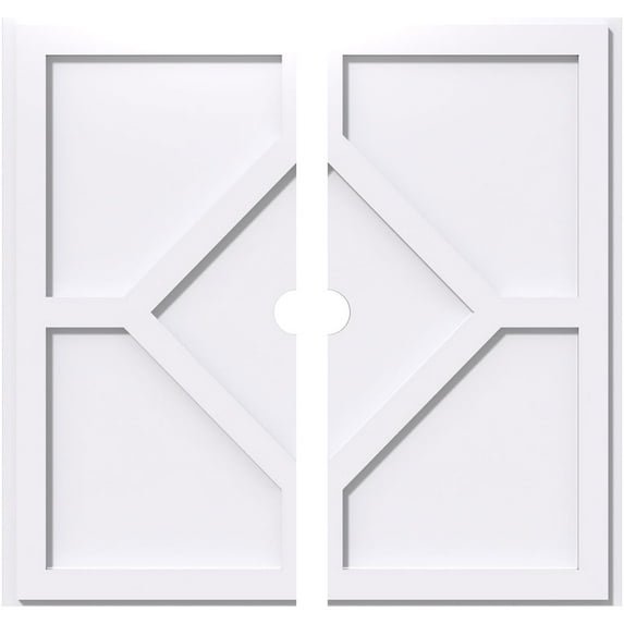 Embry Architectural Grade PVC Contemporary Ceiling Medallion 28"OD x 2"ID x 9 3/4"C - Two Piece