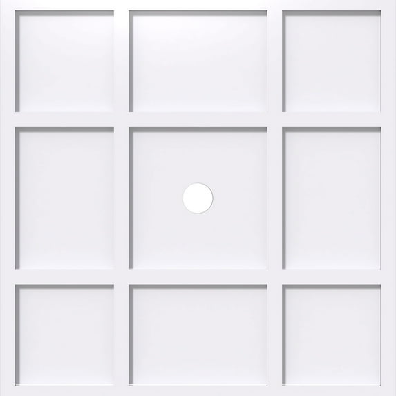 28"OD x 2"ID x 9 3/4"C x 1"P Rubik Architectural Grade PVC Contemporary Ceiling Medallion