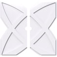 thumbnail image 1 of 28"OD x 2"ID x 9 3/4"C x 1"P Titus Architectural Grade PVC Contemporary Ceiling Medallion, Two Piece, 1 of 11