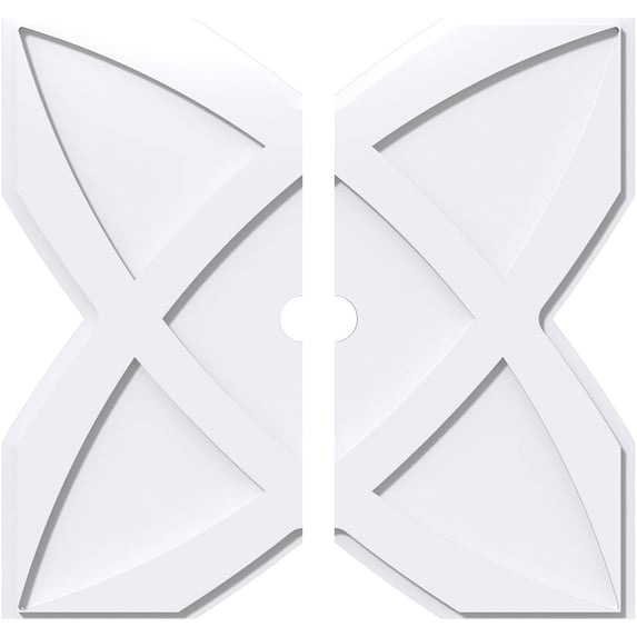 28"OD x 2"ID x 9 3/4"C x 1"P Titus Architectural Grade PVC Contemporary Ceiling Medallion, Two Piece