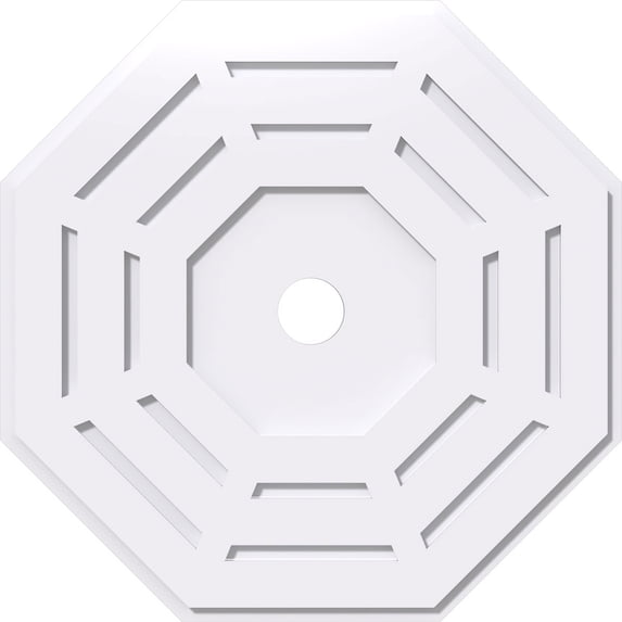 28"OD x 3"ID x 11"C x 1"P Westin Architectural Grade PVC Contemporary Ceiling Medallion