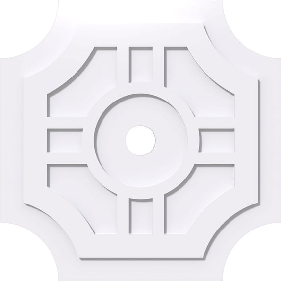 28"OD x 3"ID x 9 1/4"C x 1"P Haus Architectural Grade PVC Contemporary Ceiling Medallion