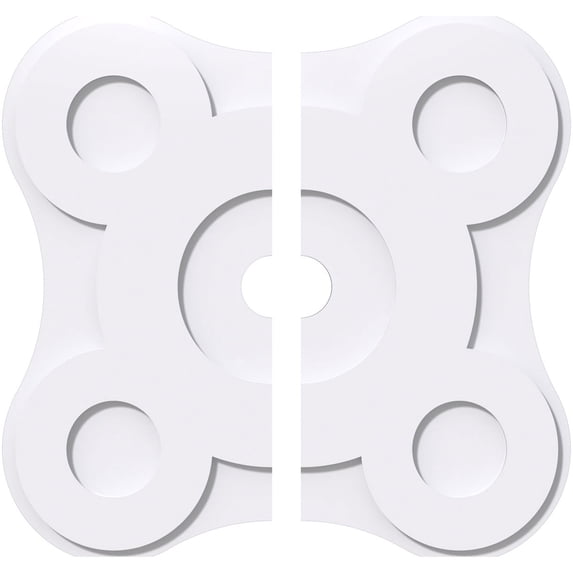 28"OD x 3"ID x 9 3/4"C x 1"P Luna Architectural Grade PVC Contemporary Ceiling Medallion, Two Piece