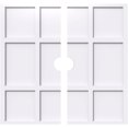 thumbnail image 1 of 28"OD x 3"ID x 9 3/4"C x 1"P Rubik Architectural Grade PVC Contemporary Ceiling Medallion, Two Piece, 1 of 11