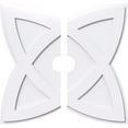 thumbnail image 1 of 28"OD x 4"ID x 10 1/2"C x 1"P Cosmo Architectural Grade PVC Contemporary Ceiling Medallion, Two Piece, 1 of 11