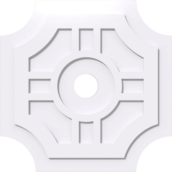 28"OD x 4"ID x 9 1/4"C x 1"P Haus Architectural Grade PVC Contemporary Ceiling Medallion