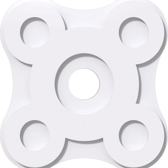 28"OD x 5"ID x 9 3/4"C x 1"P Luna Architectural Grade PVC Contemporary Ceiling Medallion