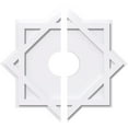 thumbnail image 1 of 28"OD x 6"ID x 15 1/2"C x 1"P Axel Architectural Grade PVC Contemporary Ceiling Medallion, Two Piece, 1 of 11