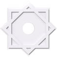 thumbnail image 1 of 28"OD x 6"ID x 15 1/2"C x 1"P Axel Architectural Grade PVC Contemporary Ceiling Medallion, 1 of 11