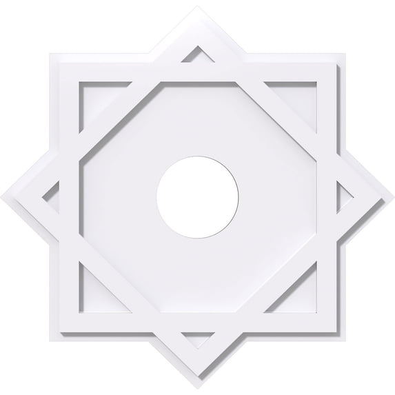 28"OD x 6"ID x 15 1/2"C x 1"P Axel Architectural Grade PVC Contemporary Ceiling Medallion