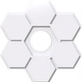 thumbnail image 1 of 28"OD x 6"ID x 9 3/4"C x 1"P Daisy Architectural Grade PVC Contemporary Ceiling Medallion, 1 of 1