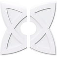thumbnail image 1 of 28"OD x 7"ID x 10 1/2"C x 1"P Cosmo Architectural Grade PVC Contemporary Ceiling Medallion, Two Piece, 1 of 11