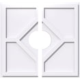 thumbnail image 1 of 28"OD x 7"ID x 9 3/4"C x 1"P Embry Architectural Grade PVC Contemporary Ceiling Medallion, Two Piece, 1 of 11